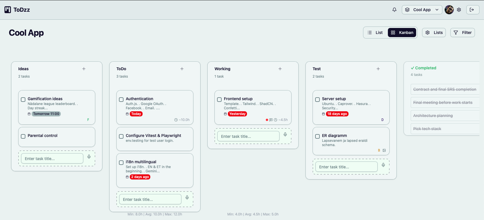 ToDzz Kanban Board